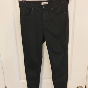 Madewell Black Sateen Skinny Jeans